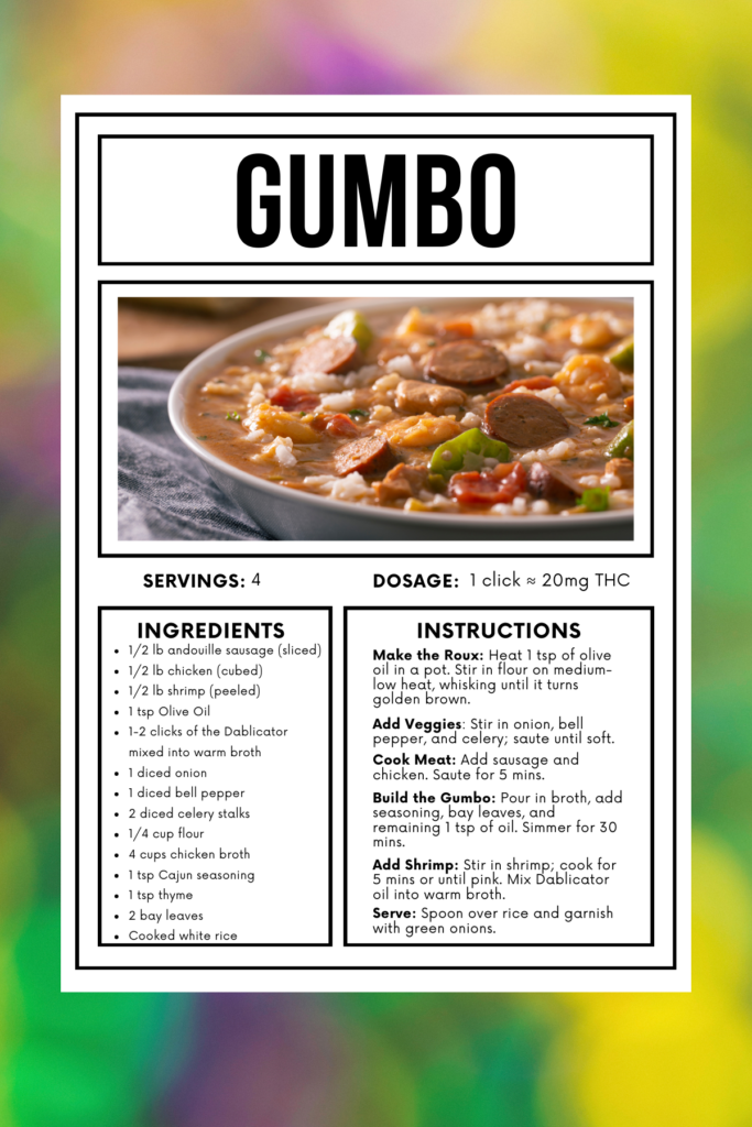 medicated gumbo recipe featuring the dablicator